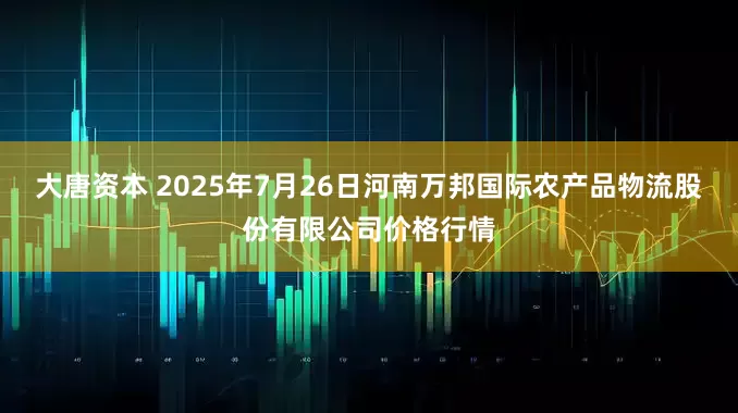 大唐资本 2025年7月26日河南万邦国际农产品物流股份有限公司价格行情